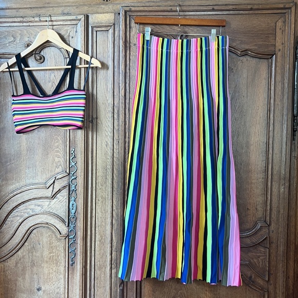 AMUR Annika Knit Set in Vibrant Colorful Stripe - Picture 15 of 16